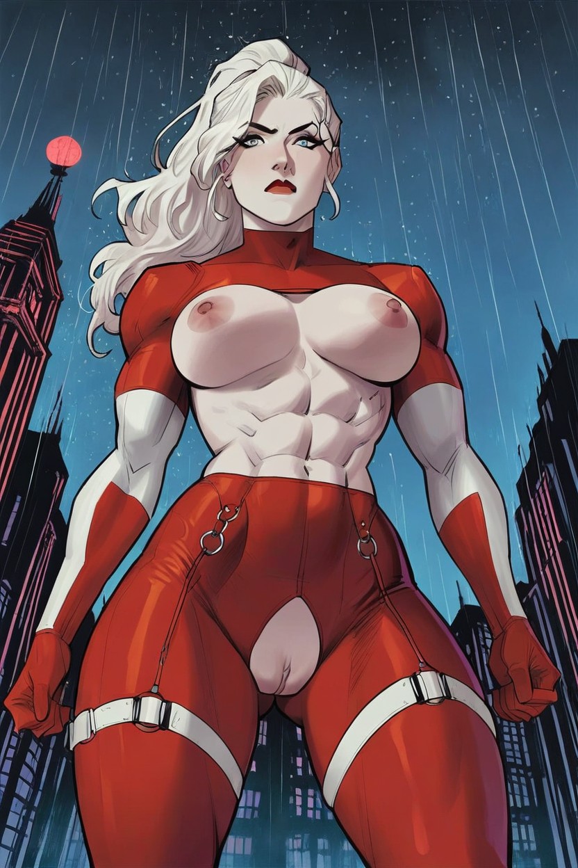 Skyscrapers, White Thigh Straps, White-skin-female Hentai AI Porn
