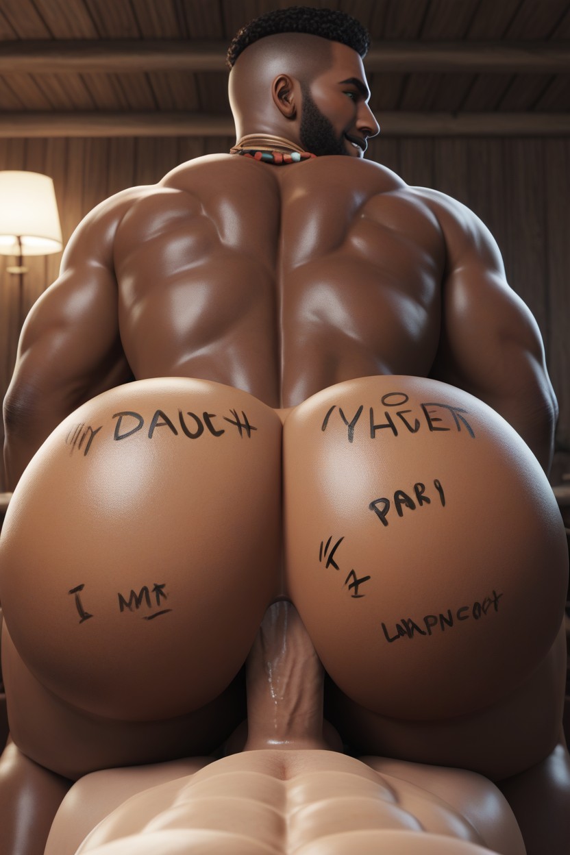 Masculine, Rear View, Jungle AI Gay Porn