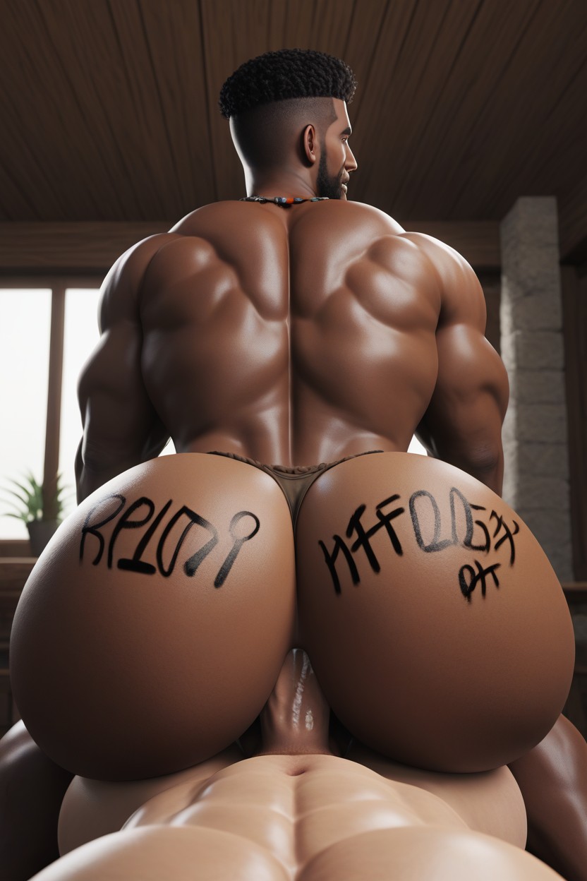 Fucking, Body Writing On Ass, Inside Hole Is A Gay African Sex Paradise For White Tops ゲイAIポルノ