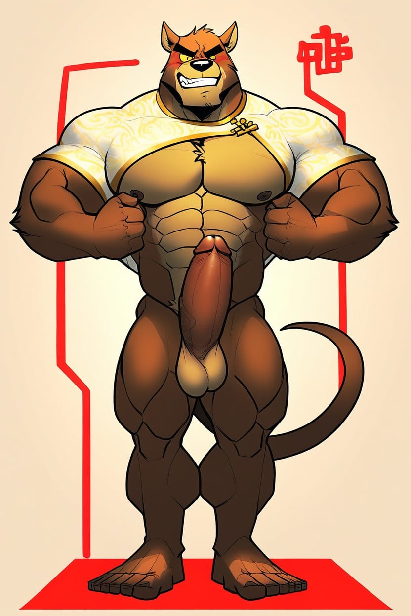 Bodybuilder, Big Penis, Yiff AI Gay Porn