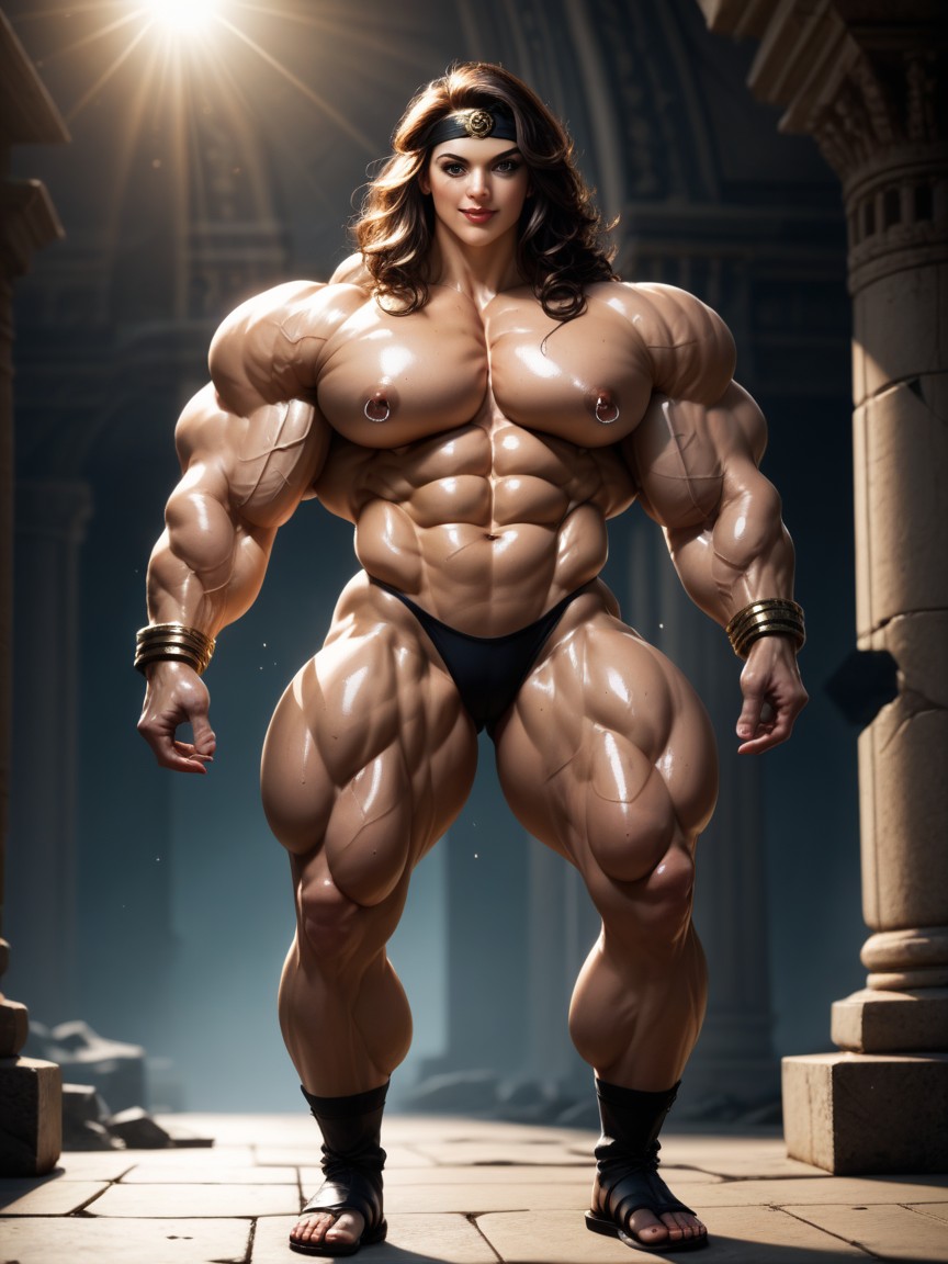 Model, Huge Muscles, Hyper Muscle AI Porn