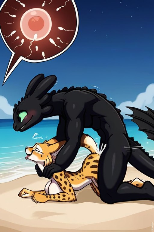 Beach, Night, Sex Effects Furry AI Porn