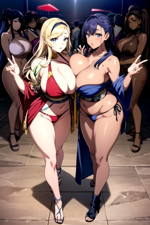 Heavy Huge Breasts, Pubic Hair, Large Ass Hentai AI Porn
