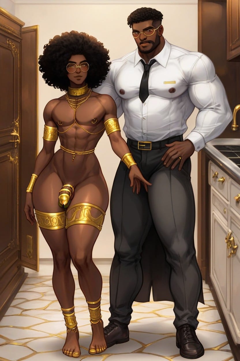 Tight Waist, African, Super Waist AI Gay Porn