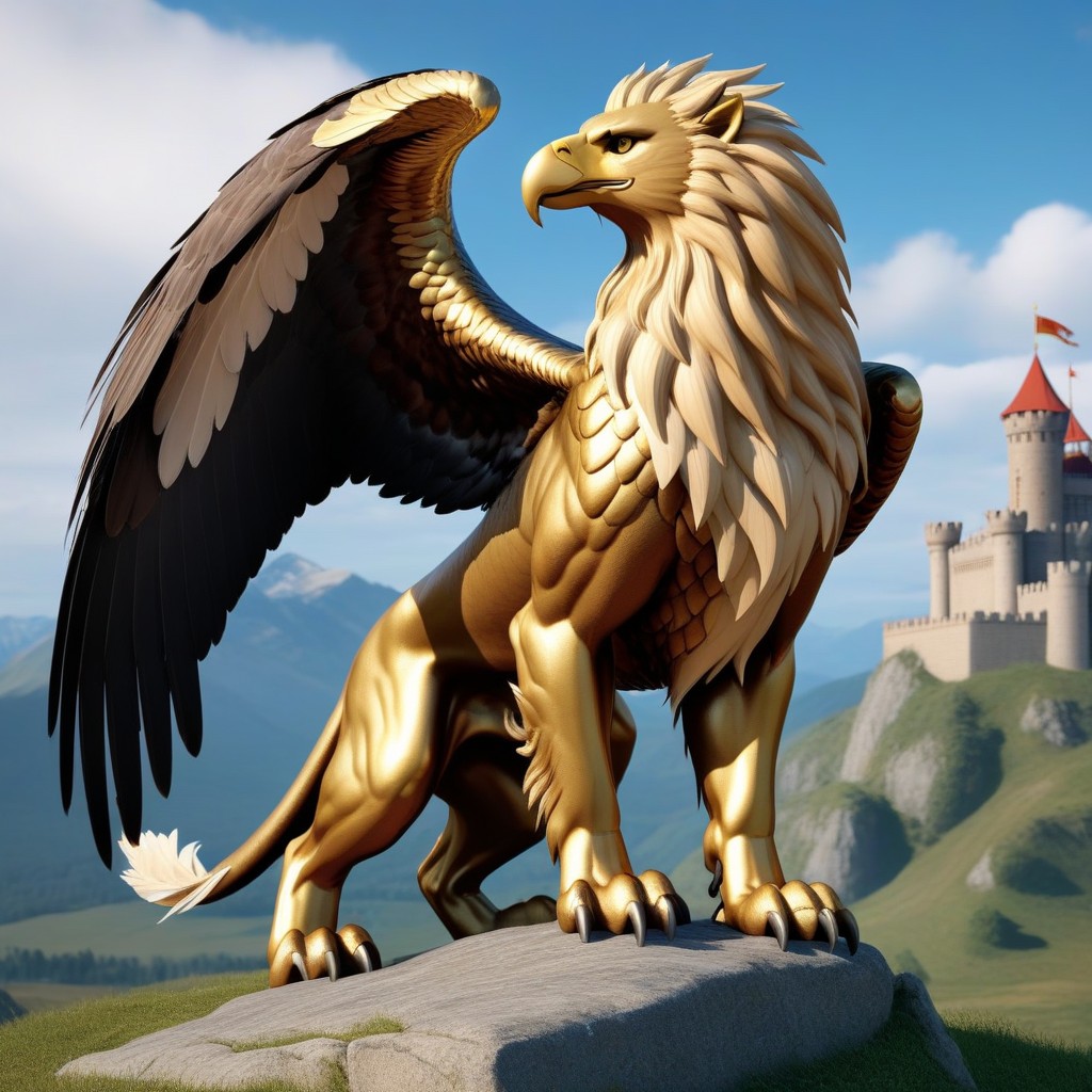 25+, Lion Legs And Tail, Flying In The Sky AI Porn