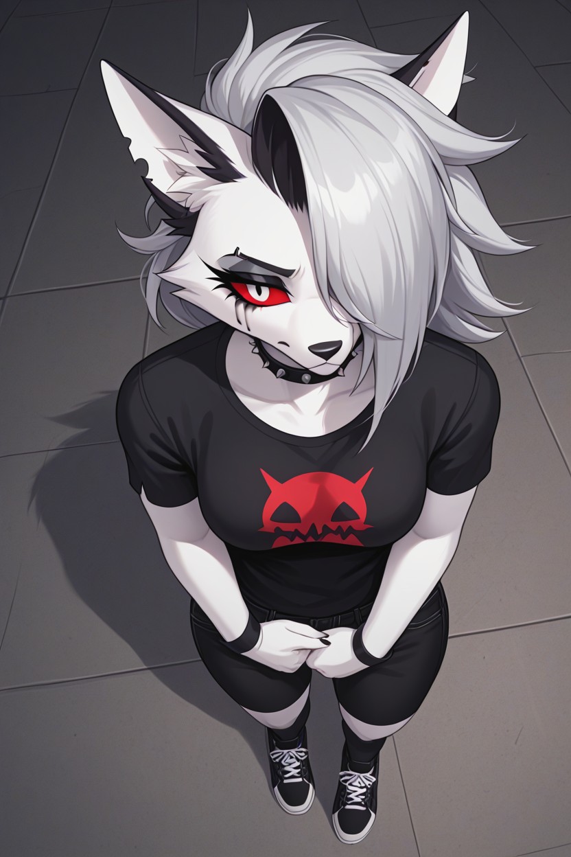 Looking Down, Closed Mouth, 25+ Furry AI Porn