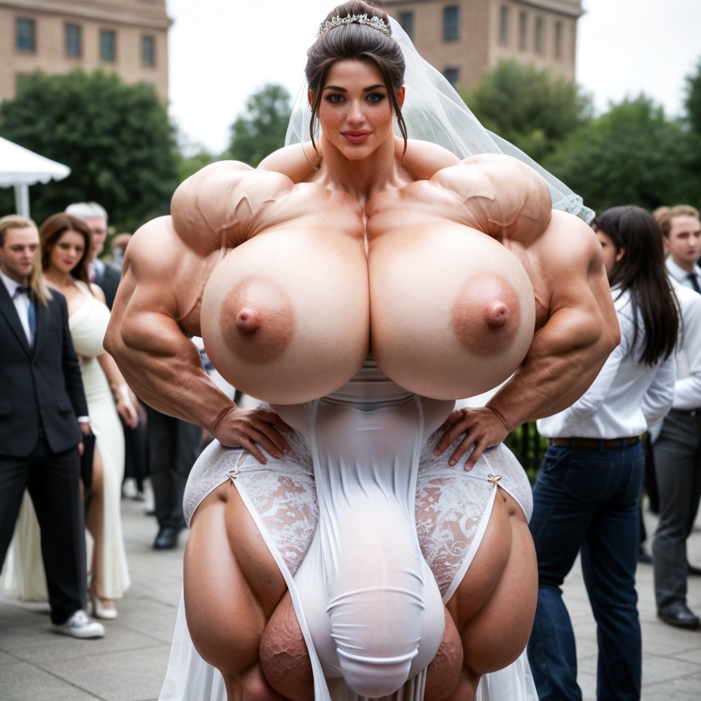 Bulge, Toned Muscles, Brunette Shemale AI Porn