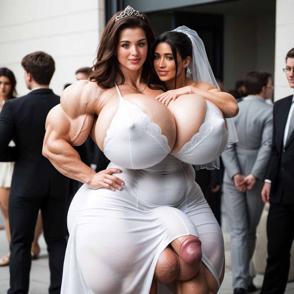 Gigantic Pectoralis Major, Dress, Huge Erected Nipples Porno IA transsexuelle