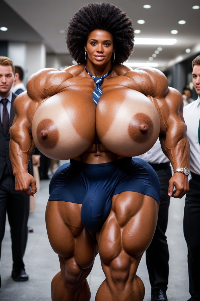 Muscular Woman, Gigantic Enormous Biceps, Muscular Female Shemale AI Porn