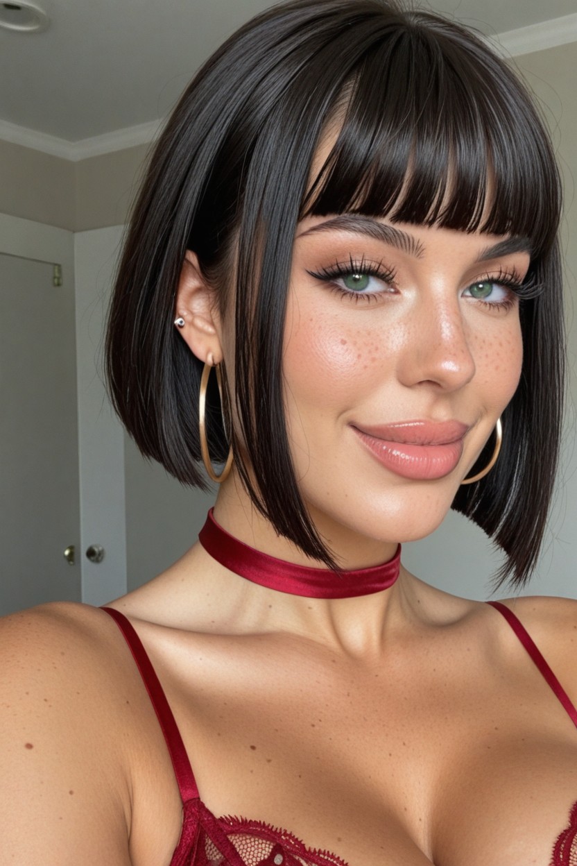 Large Eastern Nose, Wet And Oiled Skin, Freckles On The Face Porno IA
