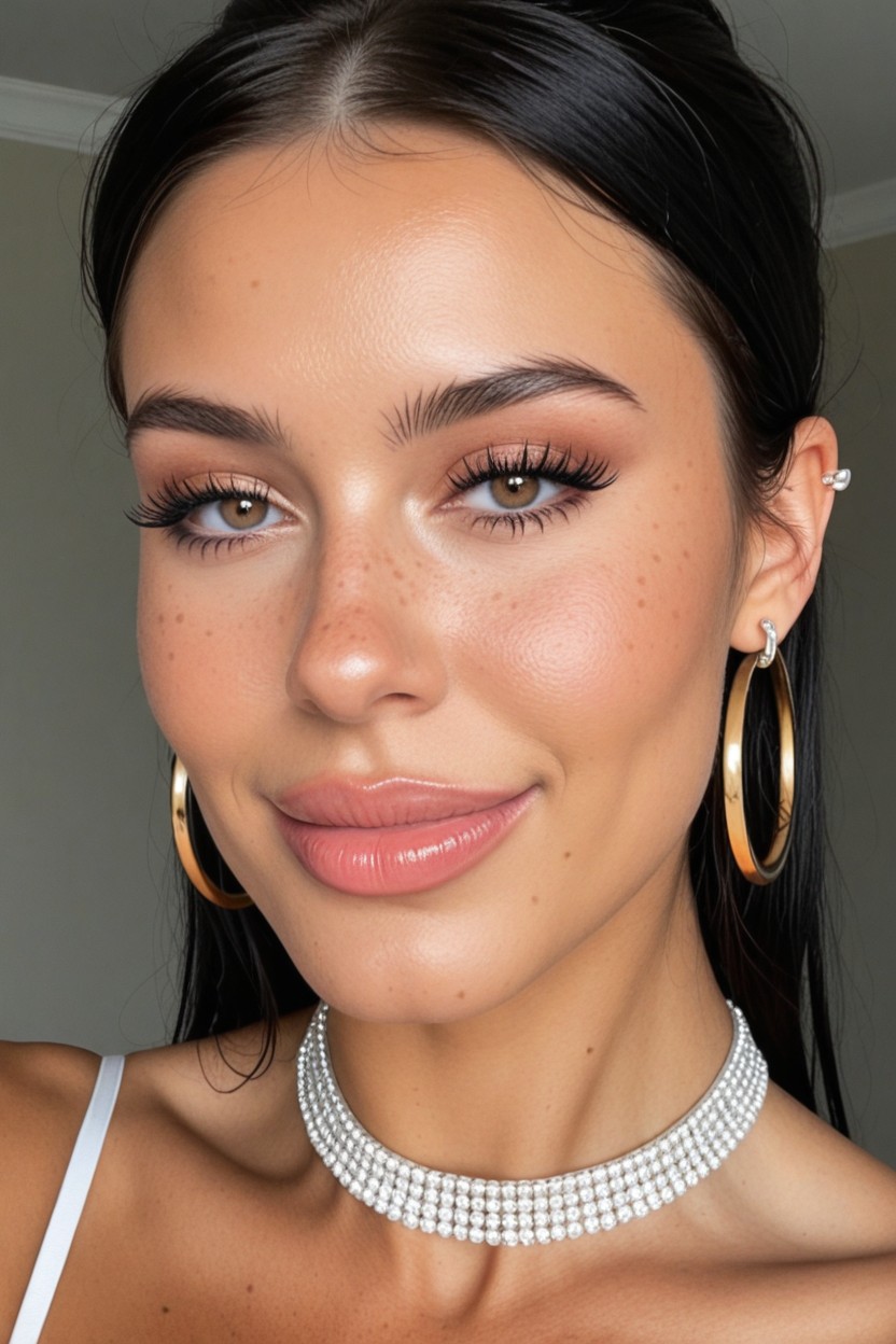 Close Up Beauty Shot, Wedding Dress, Jet Black Hair Smooth AI Porn