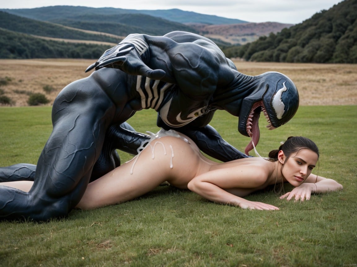 Extreme Hyper Lean Ass, Small Breasts, Hyper Massive Puddle Of Cum Under Woman AI Porn