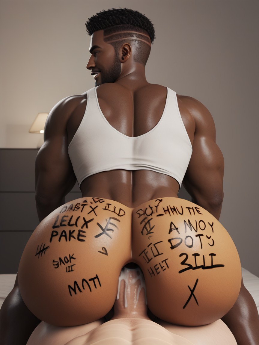 後方からの視点, Body Writing On Ass, Riding ゲイAIポルノ