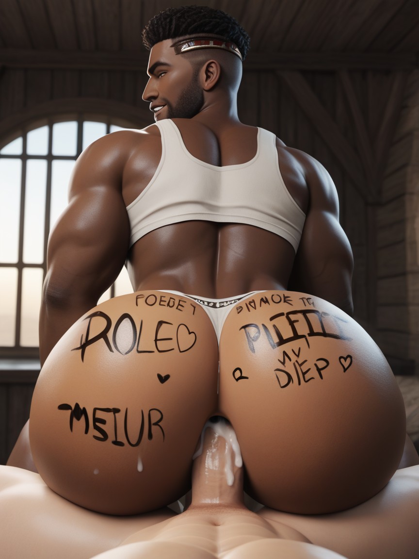 Tribal, Muscular, Smug Expression AI Gay Porn