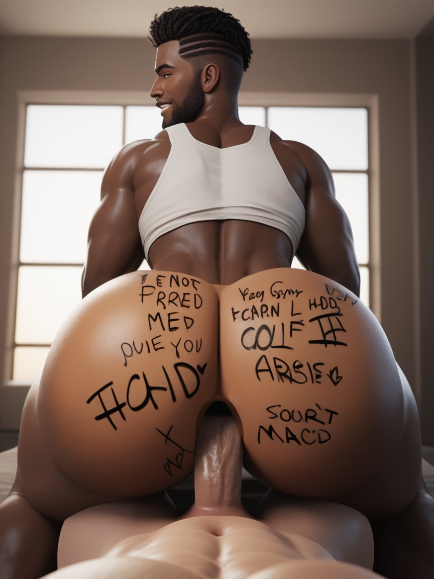 Extremely Large Ass, Dominant Bottom, Dom Bottom AI Gay Porn