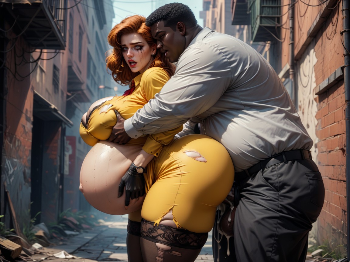 Giant Huge Cock, Pregnant, Pale Skin AI Porn