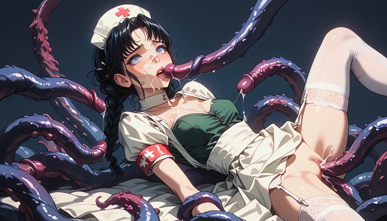 Tits Out, Pretty Face, Missionary (3rd Person) Hentai AI Porn
