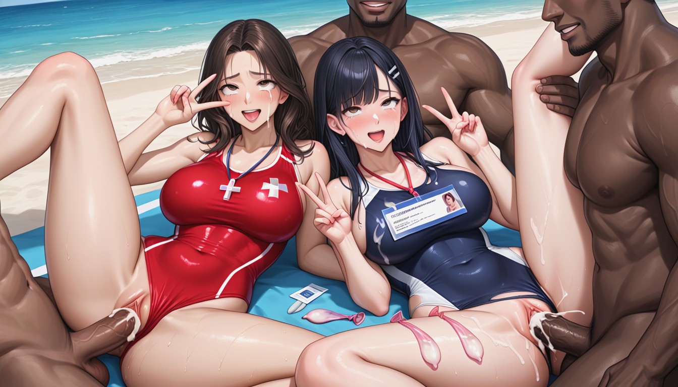 Various Races Wonan, Vaginal Sex, Many Used Condom AI Porn