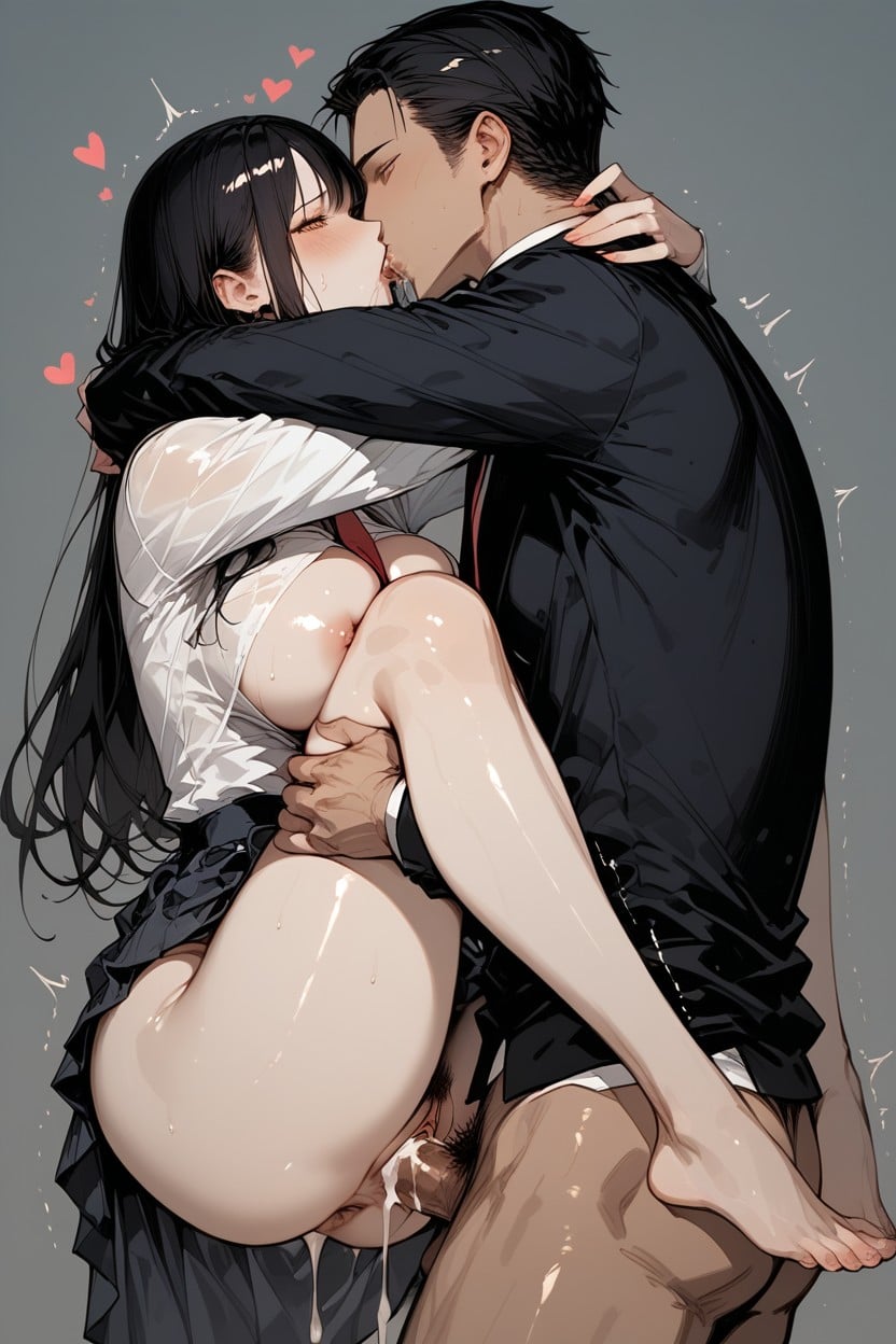 Embarrassed, Perfect Face, Hourglass Hentai AI Porn