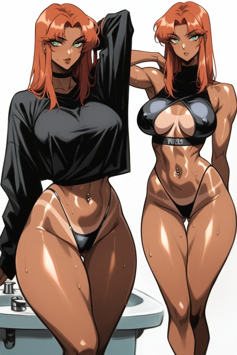 Naked Pussy, Erect Nipples, Sweaty Hentai AI Porn