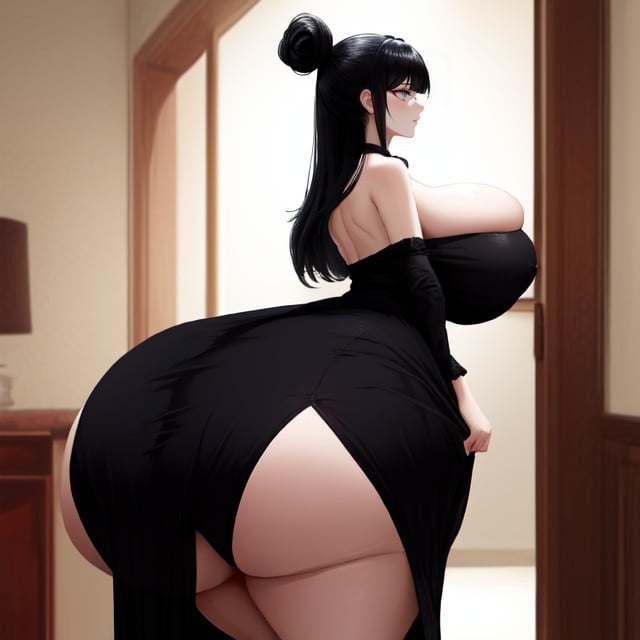 Extremely Large Hyper Booty, Massive Breast, Disproportionately Large Ass AI Porn