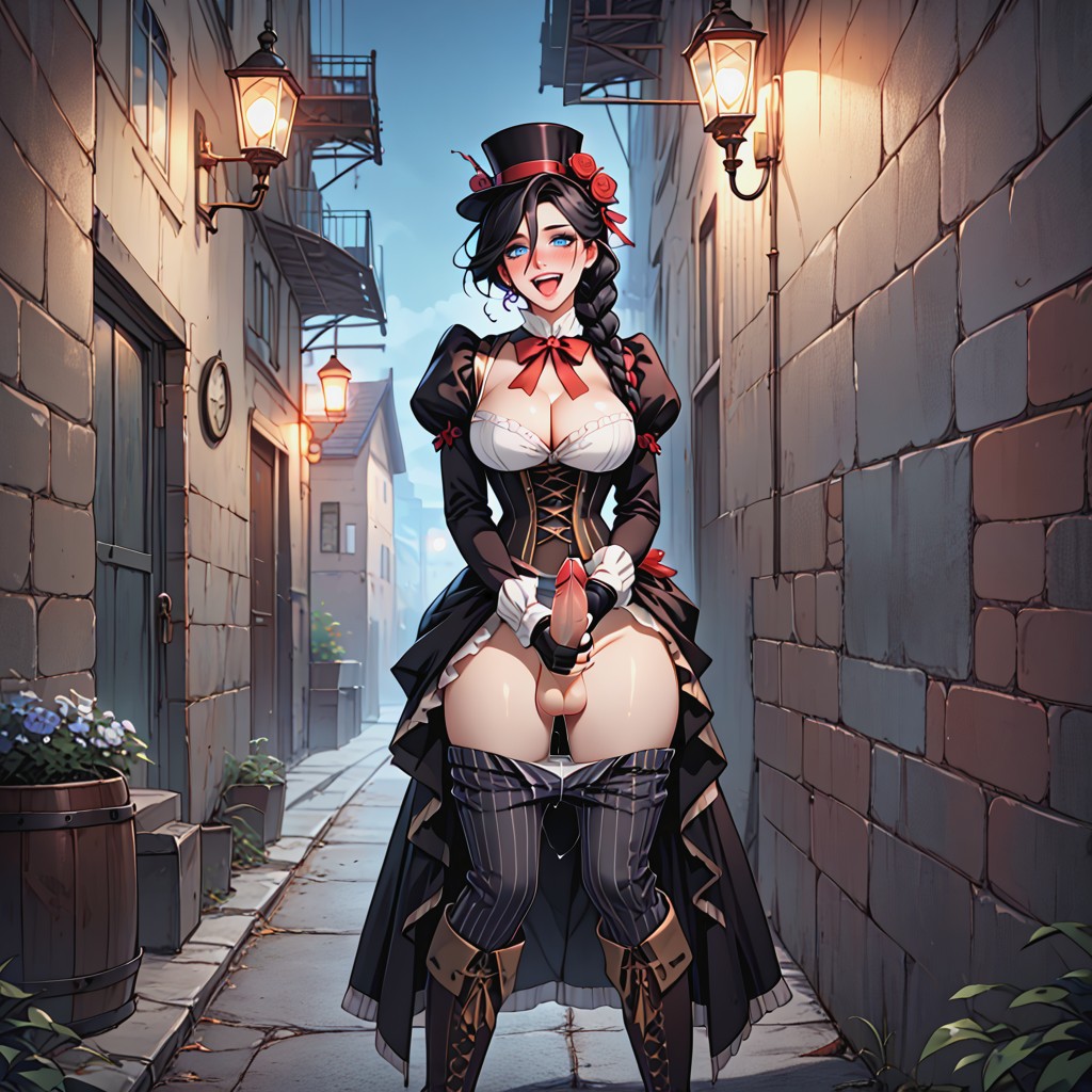 Beautiful Detailed Eyes, Back Alley, Man On All Fours Hentai AI Porn