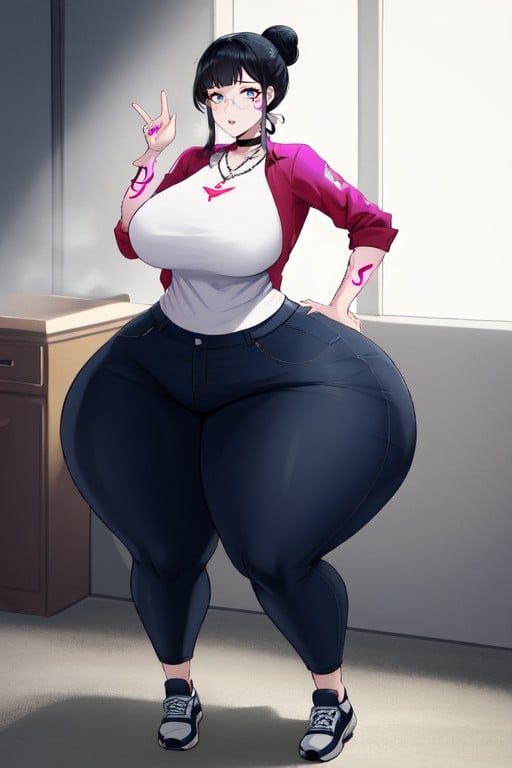 Hair Tied Up, Extremely Large Ass, Ssbbw Hentai AI Porn