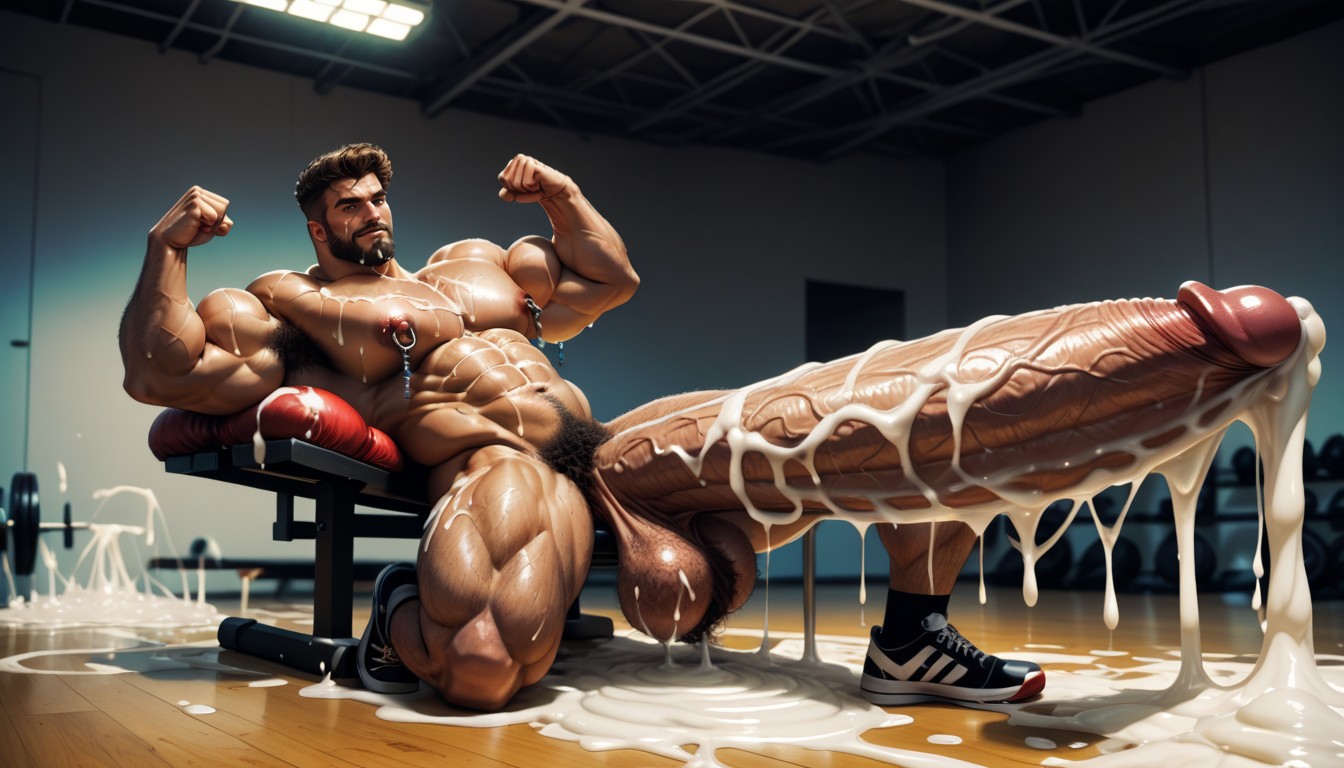 Impossibly Long Hyper Penis, Hairy Legs, Hairy Arms AI Gay Porn