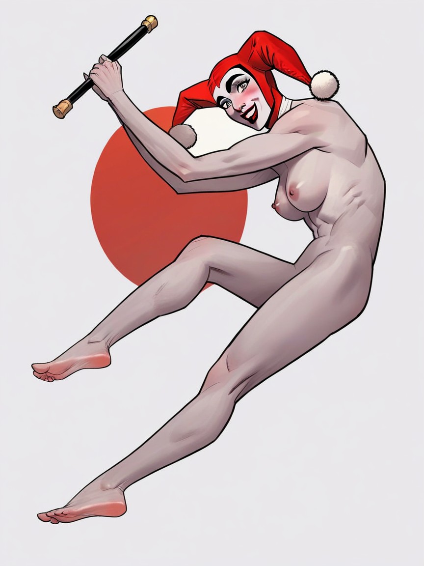 Adam Hughes Style, Side View, Full Body AI Porn