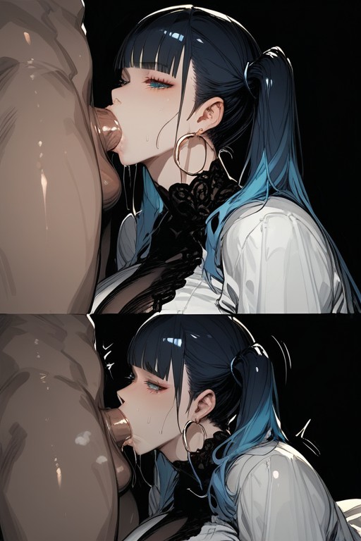 Deepthroat, Impact Lines, Oiled Skin Hentai AI Porn