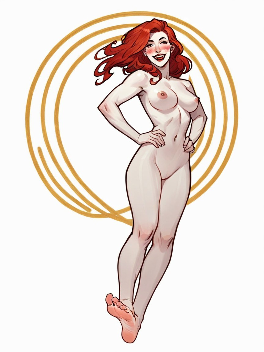 Pin Up, Sexy Pose, Smooth Skin AI Porn