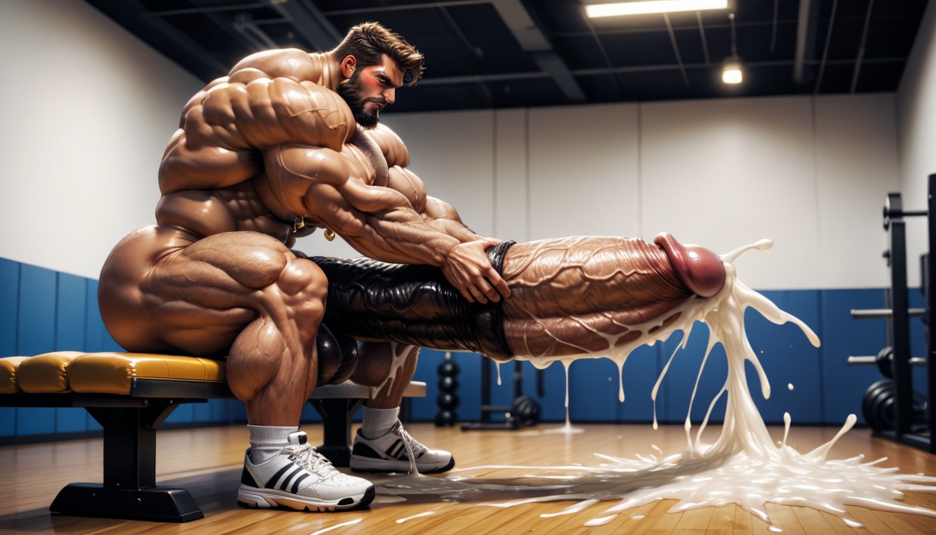 Thick Muscle, Balls Too Big, Hyper Growth AI Gay Porn