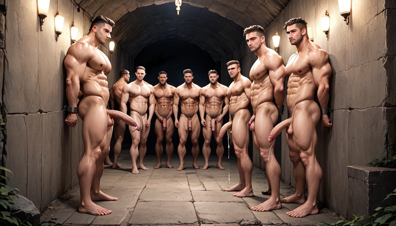 裸, Lining Sides Of Cave, Broad Shoulders ゲイAIポルノ