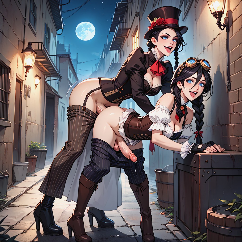 Futa On Male, Male Open Mouth, Rounded Breast Hentai AI Porn