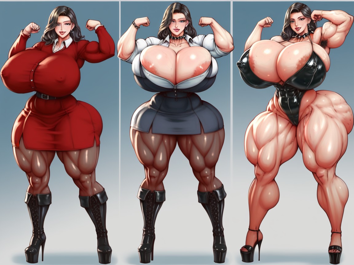 Beautiful Face, Massive Muscles, Huge Ass AI Porn