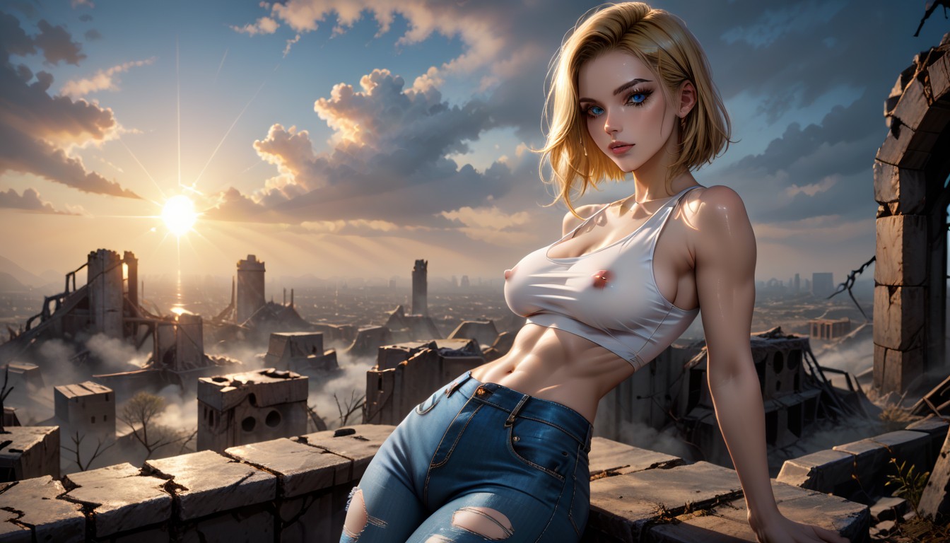 Blonde, 18+, Pixiecut Hentai AI Porn