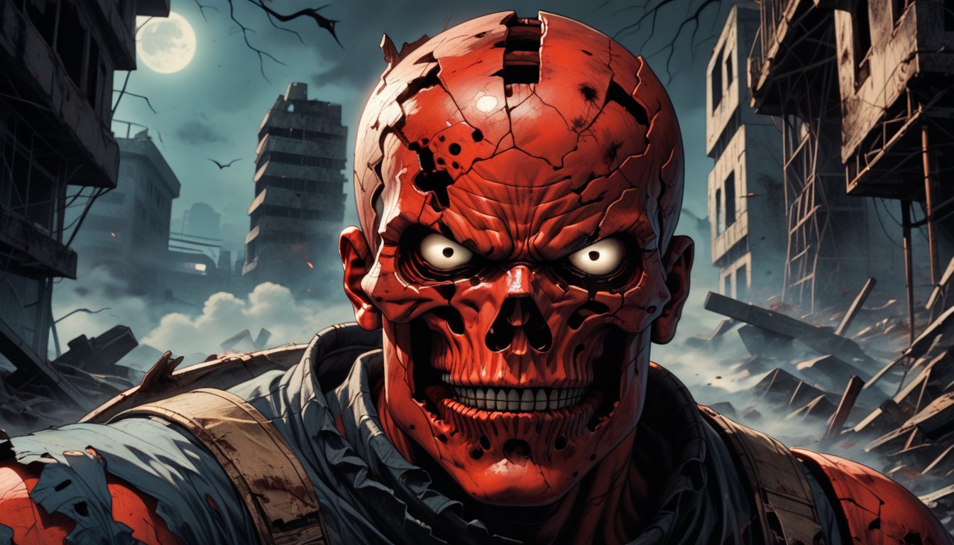 Injured, F/ Aperture, Pale Grayish Dark Red Skin Hentai AI Porn