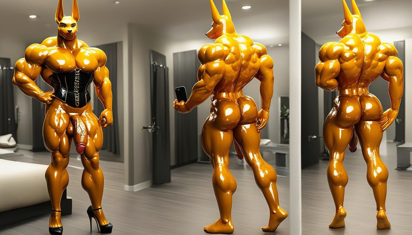 Massage, Veiny Abs, Sweaty Furry AI Porn