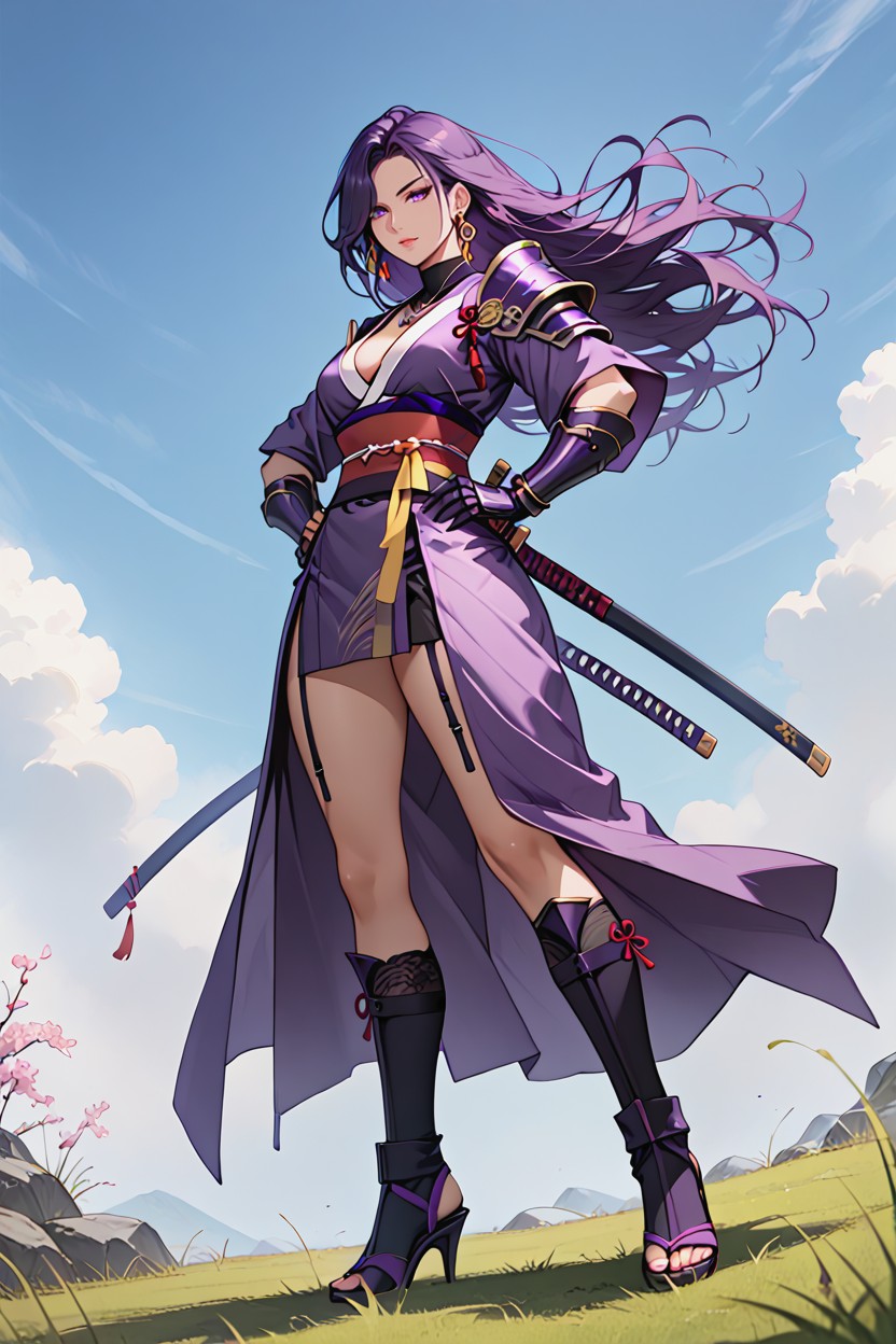 Cleavage, Katana Weapon, Katanna Hentai AI Porn