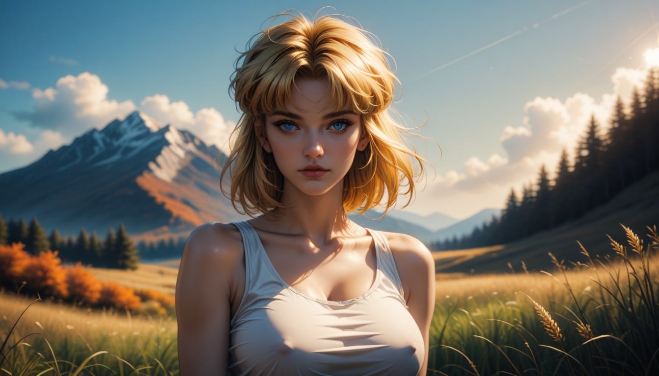 Shallow Depth Of Field, Break, Blue Eyes Hentai AI Porn