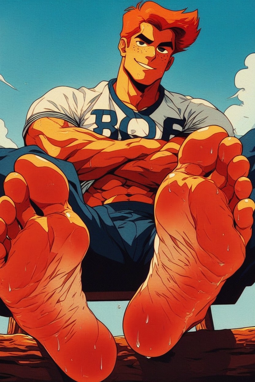 One Person, Soles, Of An American Football Player ゲイAIポルノ