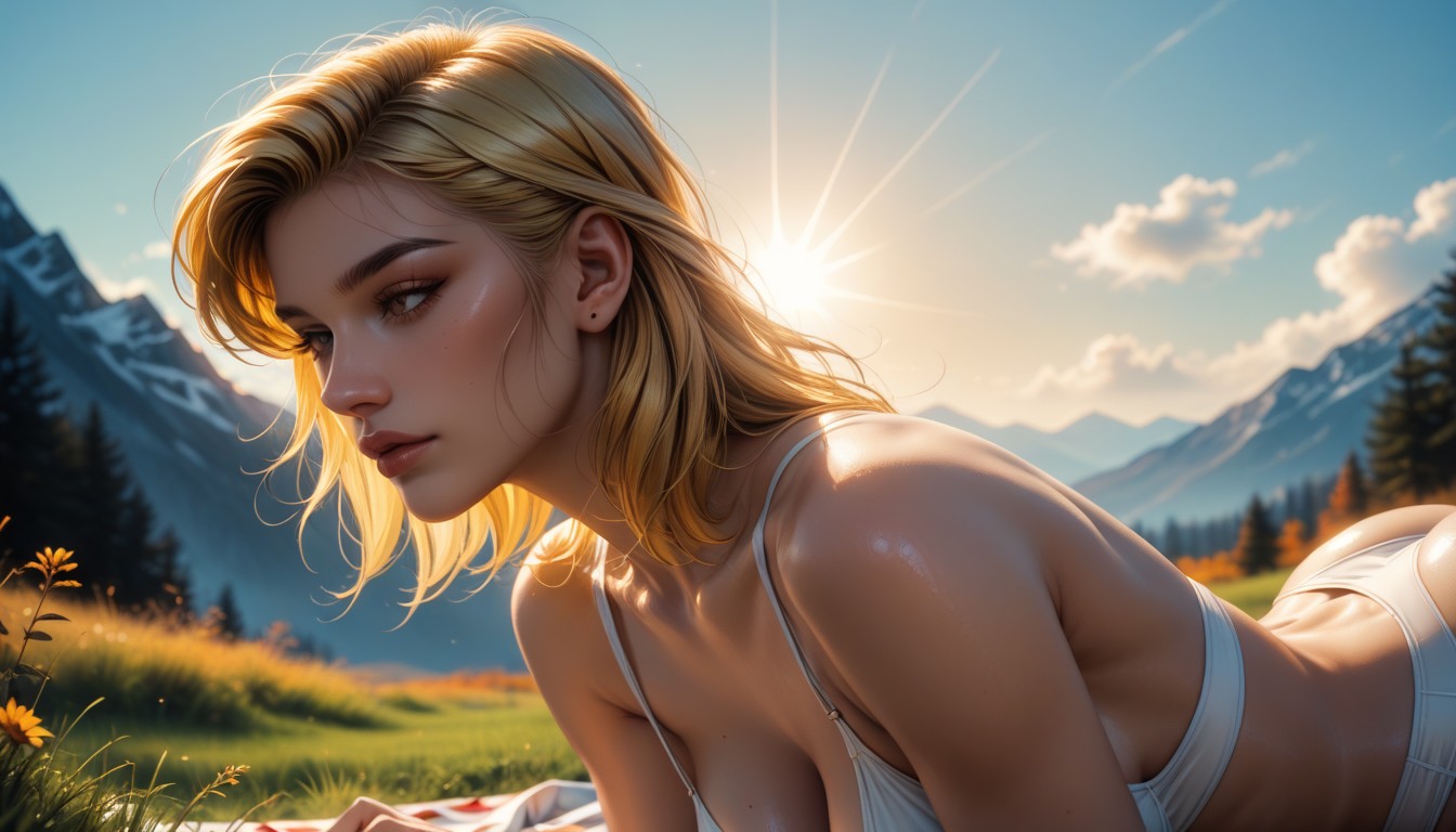 Cinematic Composition, Cinematic Look, White Thong Hentai AI Porn