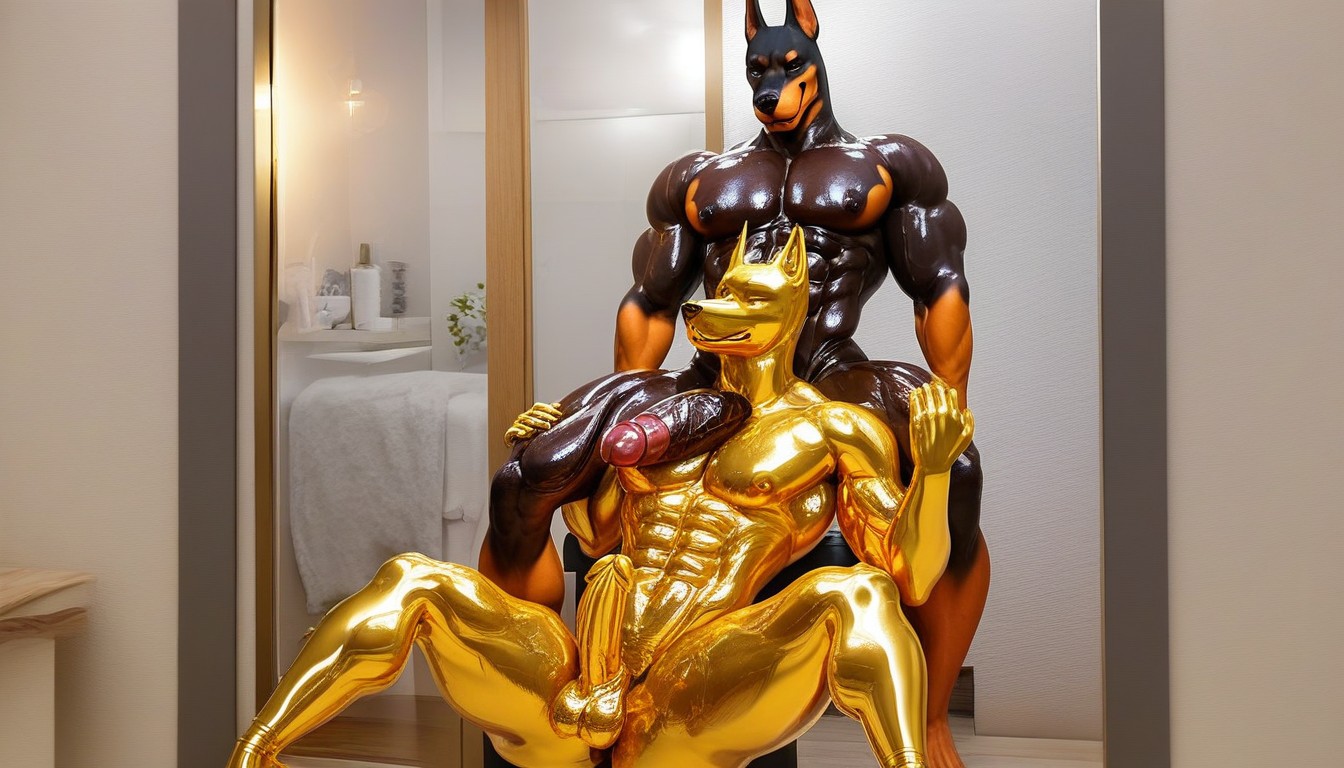 Gay, Gay, Veiny Abs Furry IA