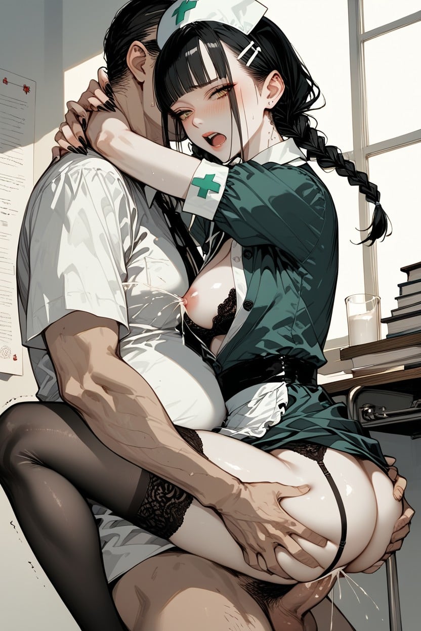 She Opens Her Clothes By Herself, Gothic Hospitals, Nipple Hentai AI Porn