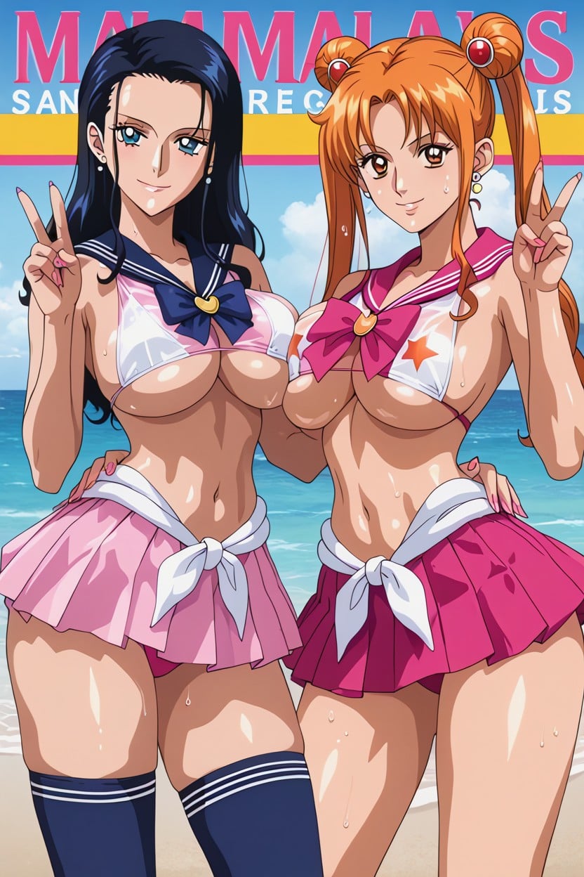 Perfect Body, Sweaty Skin, Nico Robin Hentai AI Porn