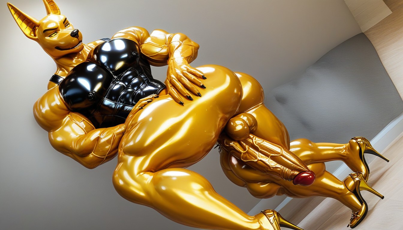 Anubis, Oiled Skin, Sweaty Furry IA