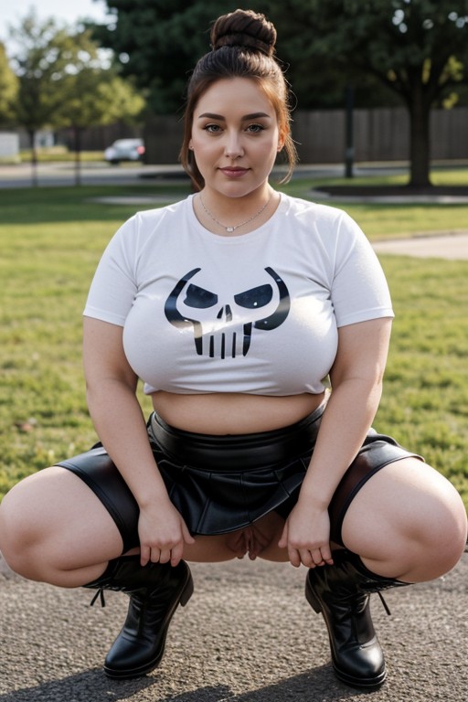 Hair Bun, Cosplay, Dark Night Scene AI Porn