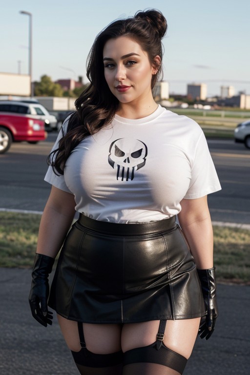 Huge Creampie, Punisher Skull Emblem Shirt, Wide Angle AI Porn