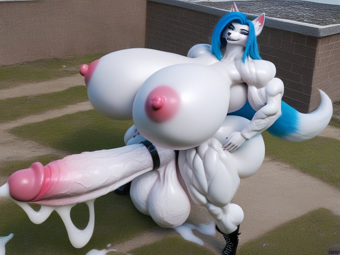 Hiperpene Imposiblemente Largo, Massive Monster Cock, Platform High Heel Boots Furry IA
