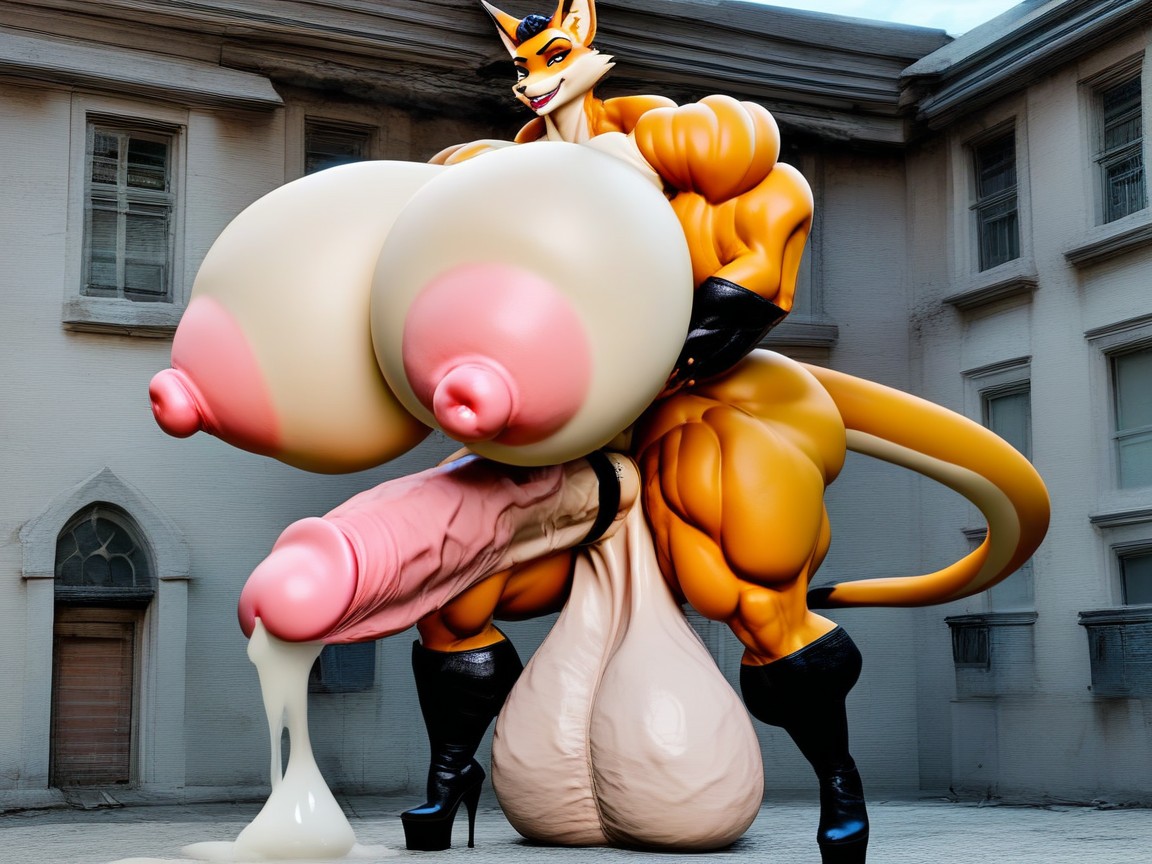 Thick Thighs, Desnuda, Gigantic Testicles Furry IA